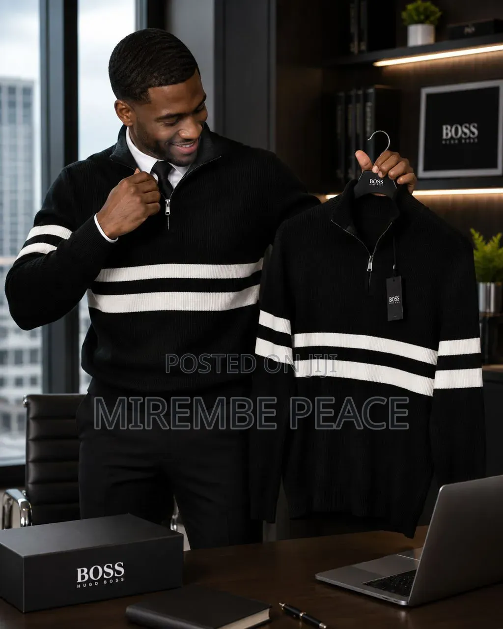 Knitted Quarter Zip Sweaters