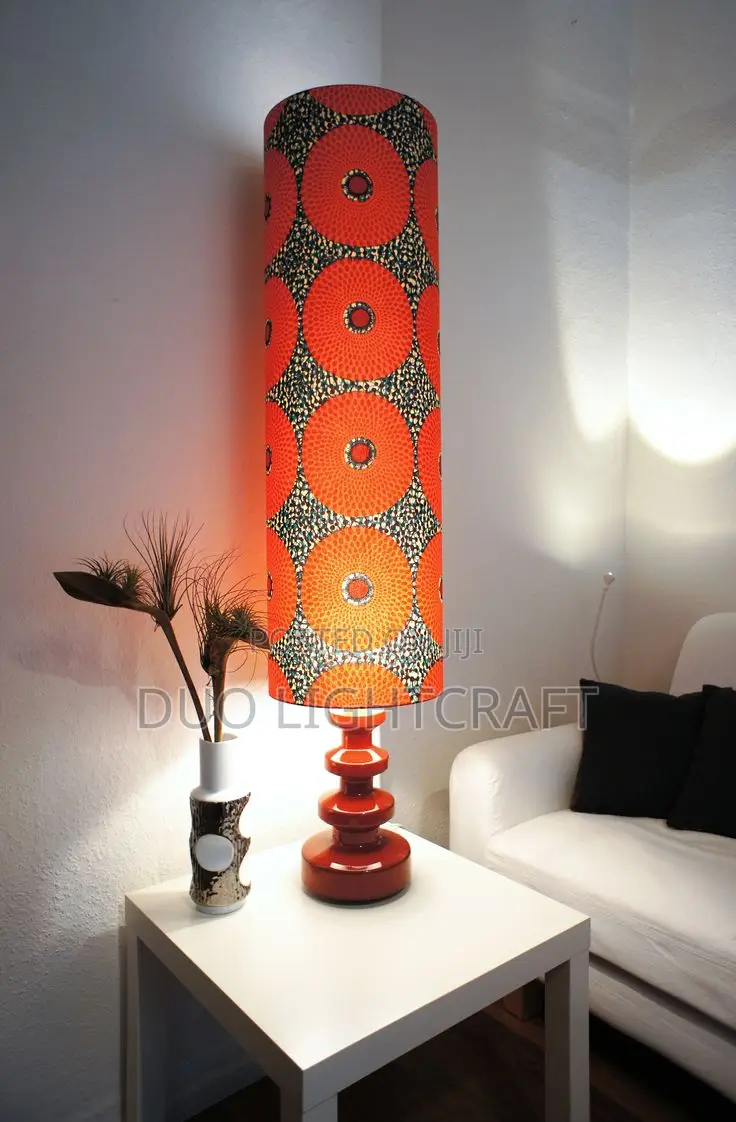 Wooden Table Lamps With a Touch of Ankara Shade