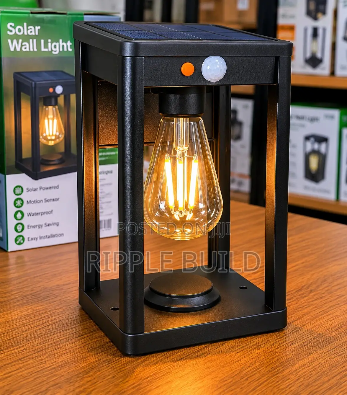 Solar Wall Lantern Light Waterproof Outdoor Security Lamp