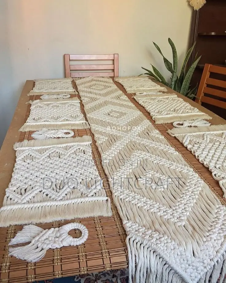 Handcrafted Macrame Table Mats Table Runners