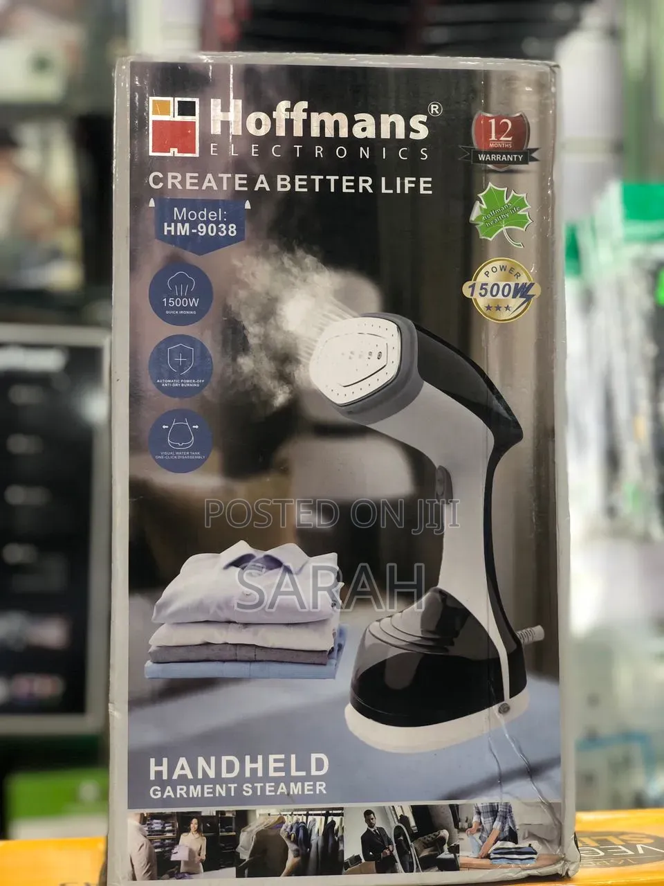 Hoffmans Electronics Model Hm-9038 Handheld Garment Steamer