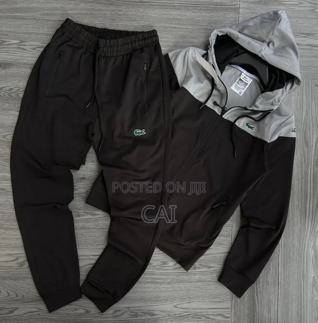 Lacoste Sport Black and Grey Tracksuit