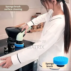 Cordless Electric Cleaning Brush Scrubber With Multiple Heads.