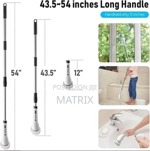 Cordless Electric Cleaning Brush Scrubber With Multiple Heads.