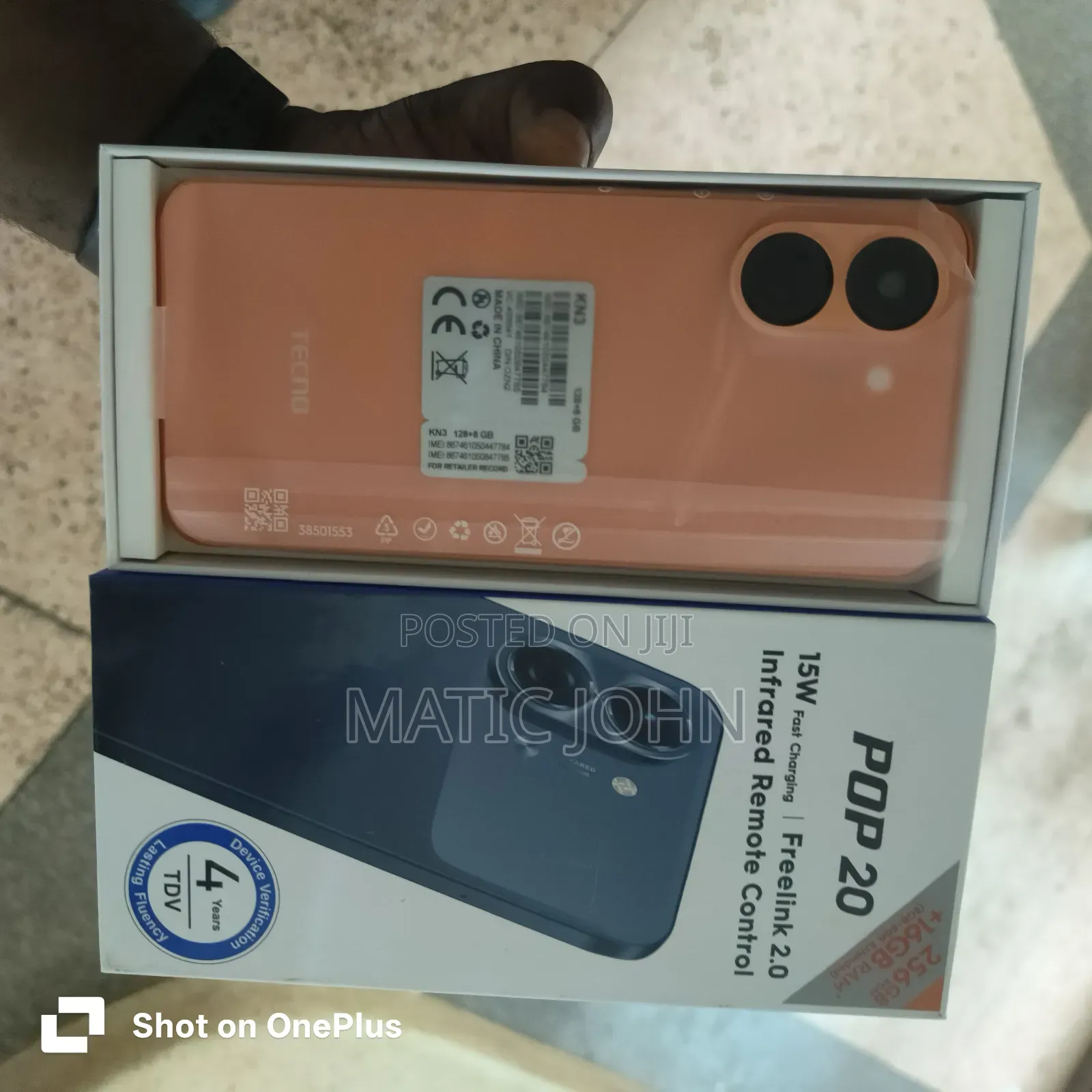 New Tecno Pop 20 128 GB Yellow