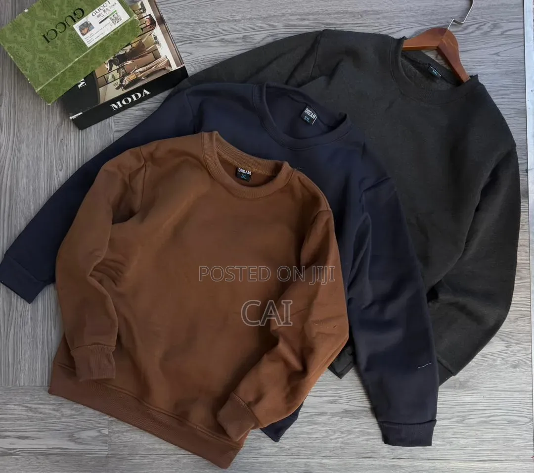Crewneck Sweatshirts. Brown, Grey, Black