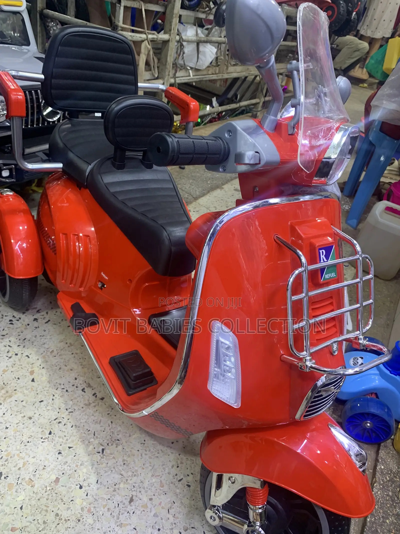 Large 3 Sized Wheels 2seat Motorcycle for Two Kids