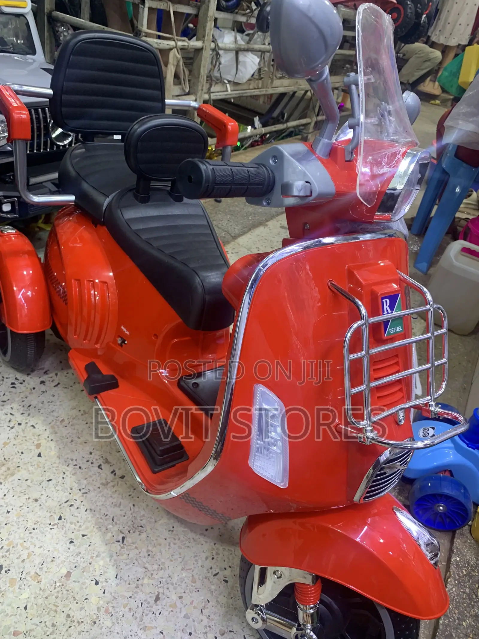 Large 3 Sized Wheels 2seat Motorcycle for Two Kids