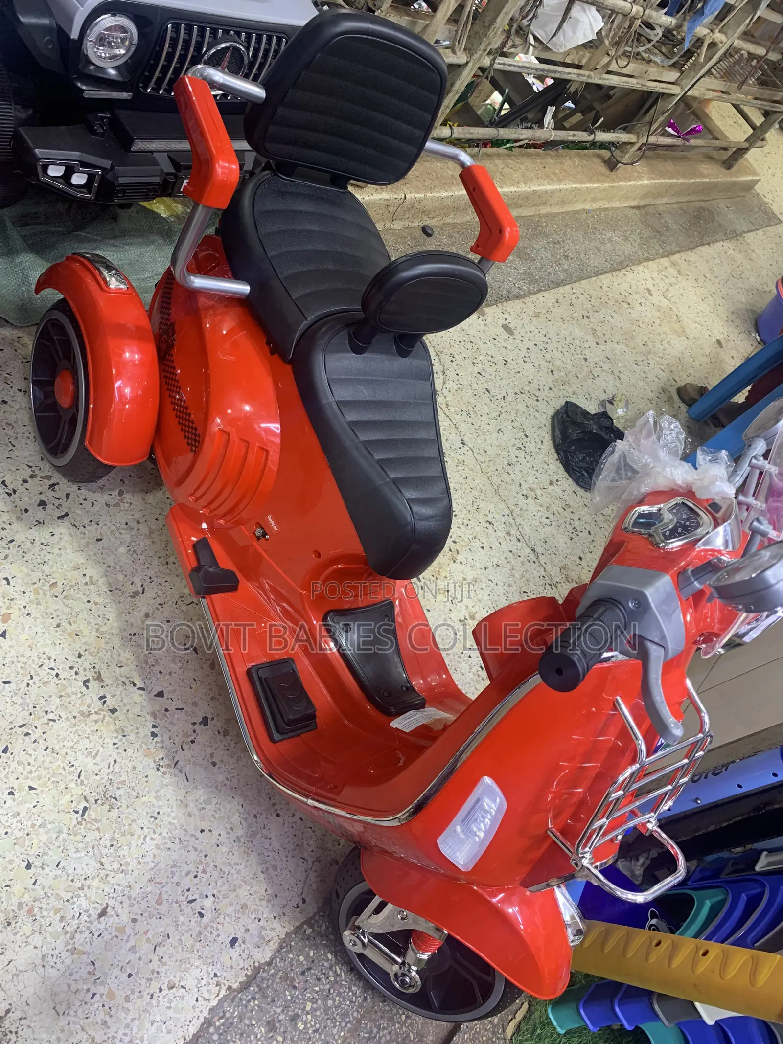 Large 3 Sized Wheels 2seat Motorcycle for Two Kids