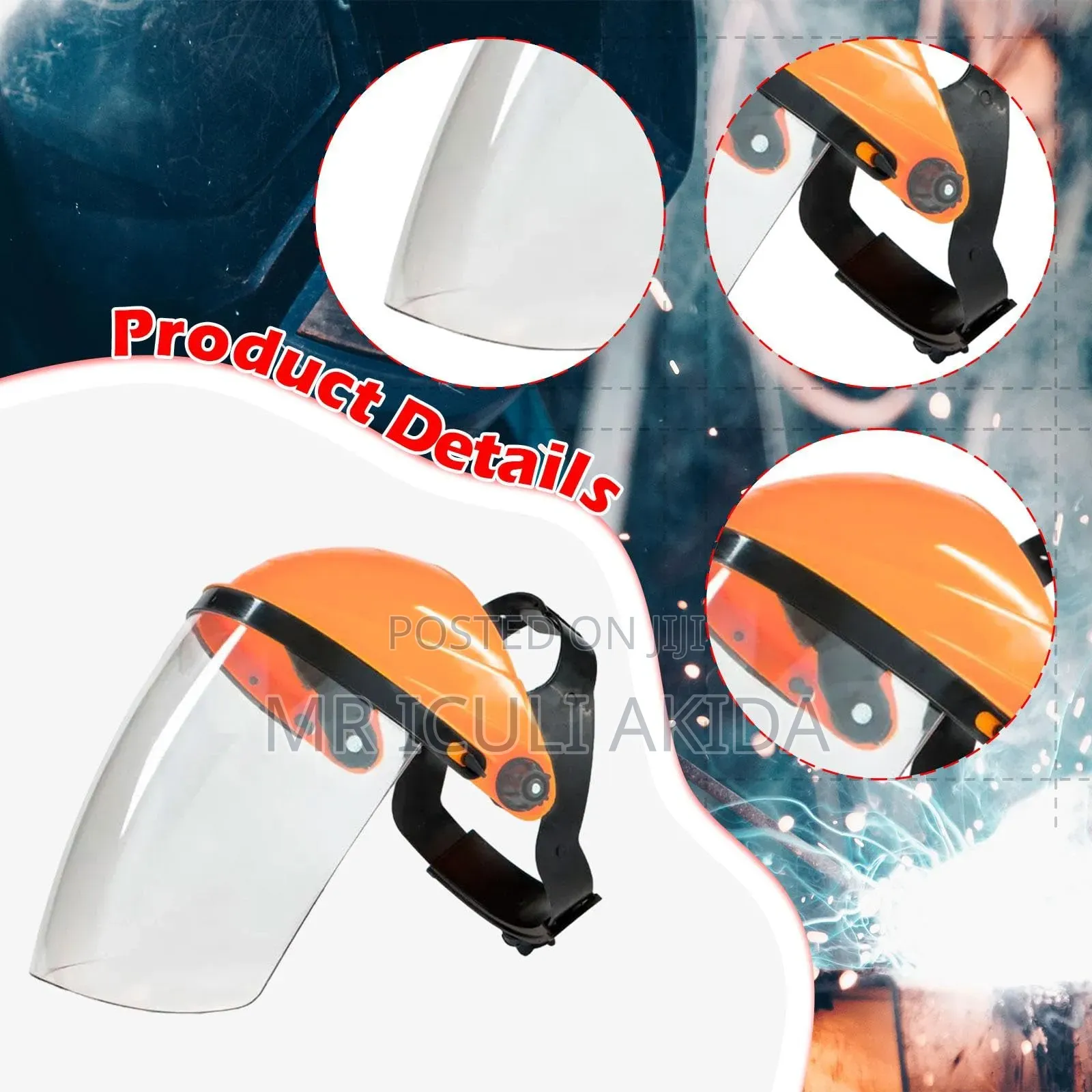 Anti-Fog Industrial Safety Face Shield Clear Full Face Shield Visor