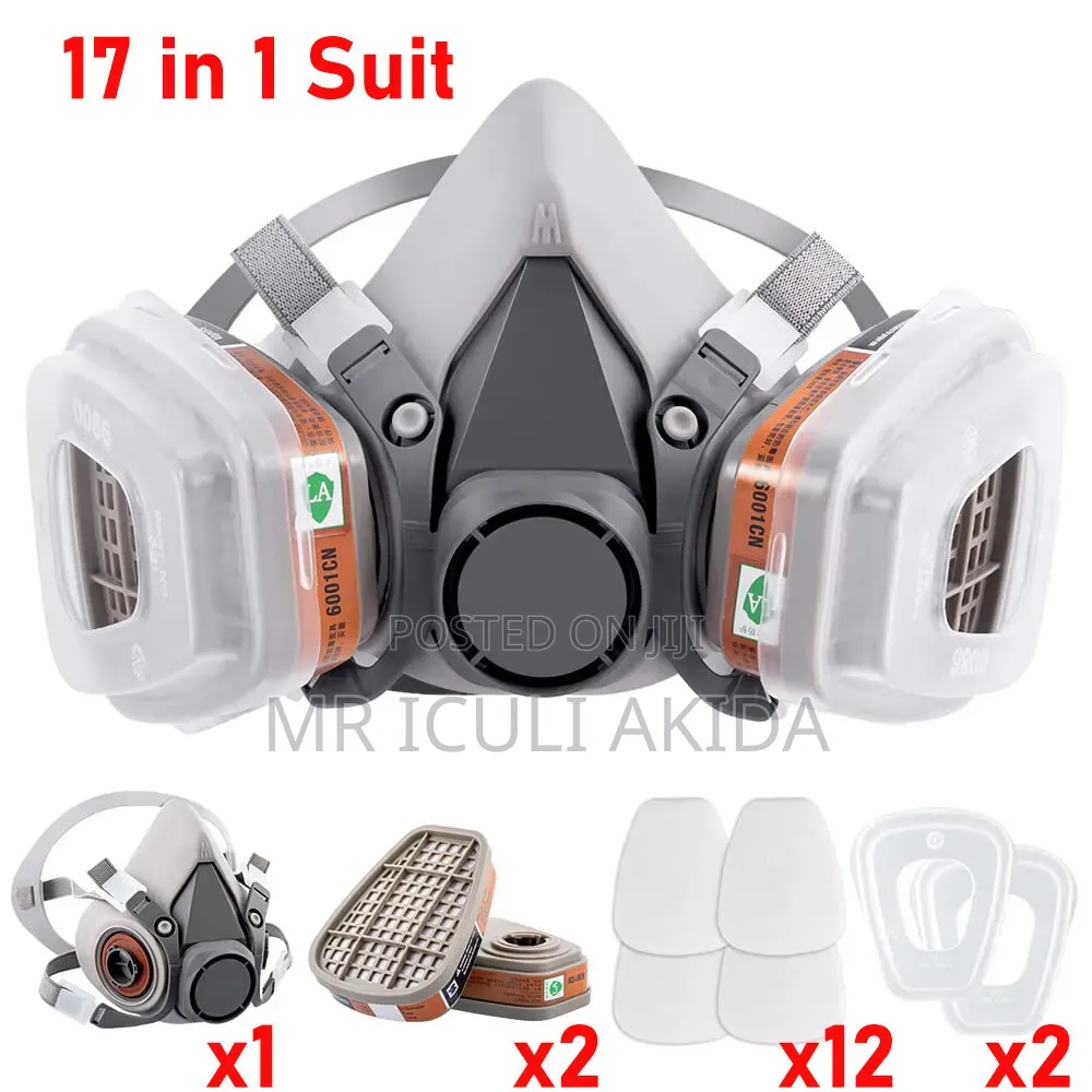 Reusable Half Facepiece Respirator Mask Face Protection Dust,Chemicals