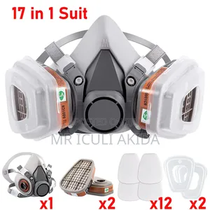 Reusable Half Facepiece Respirator Mask Face Protection Dust,Chemicals
