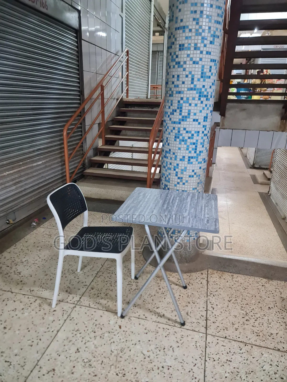 X_shaped Legs Foldable Reading Table and Chair Reading Table and Chair