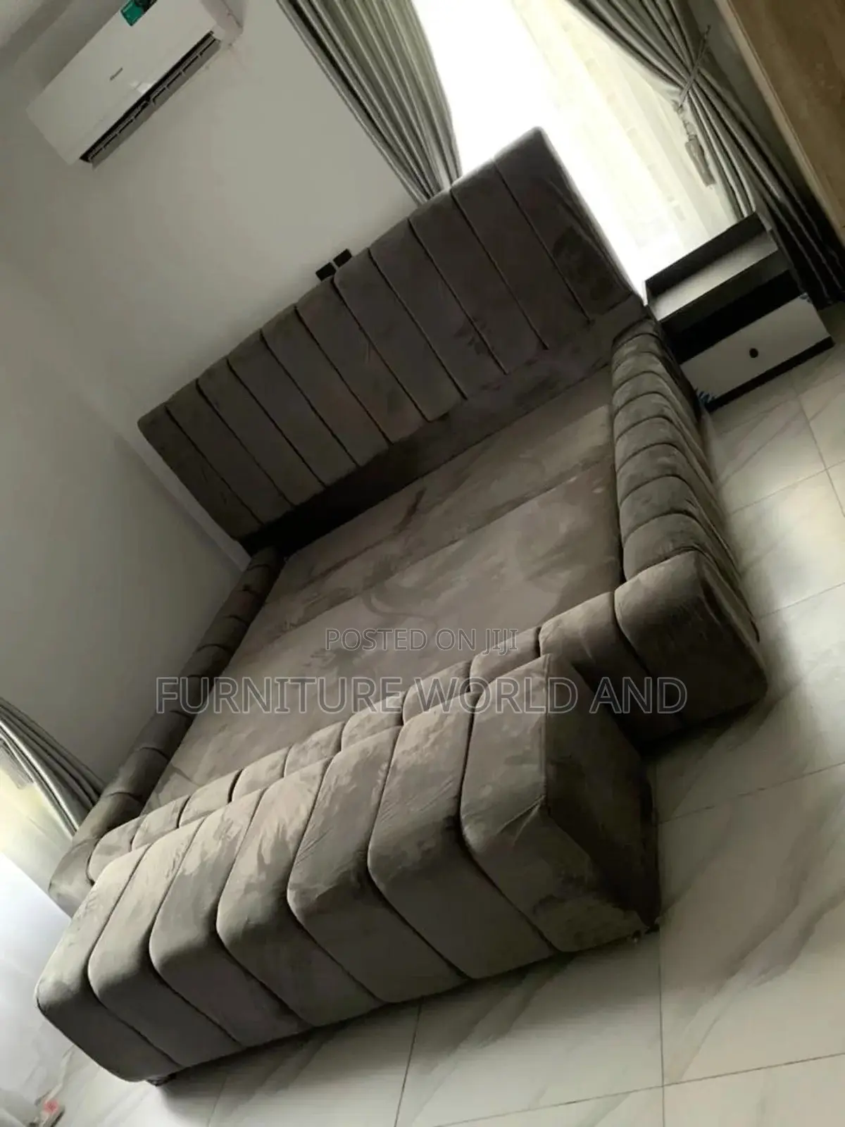 A Dark Grey Line Bed