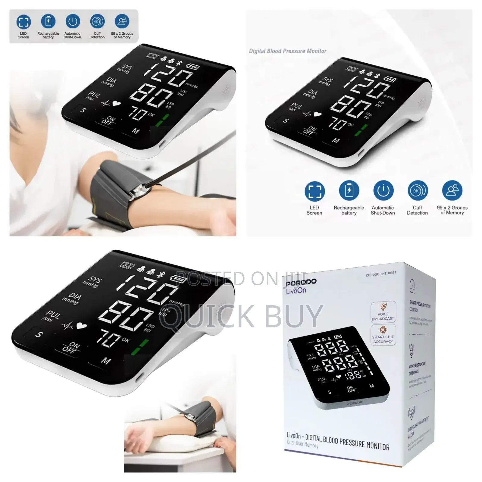 Porodo Premium Smart Digital Blood Pressure Monitor