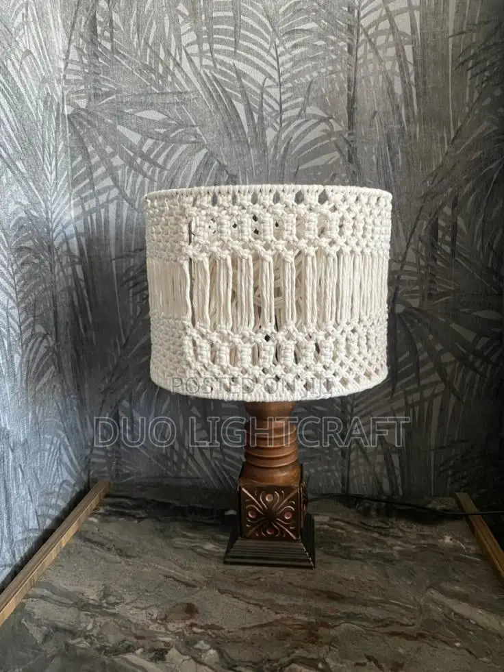 Macrame Table Lamp