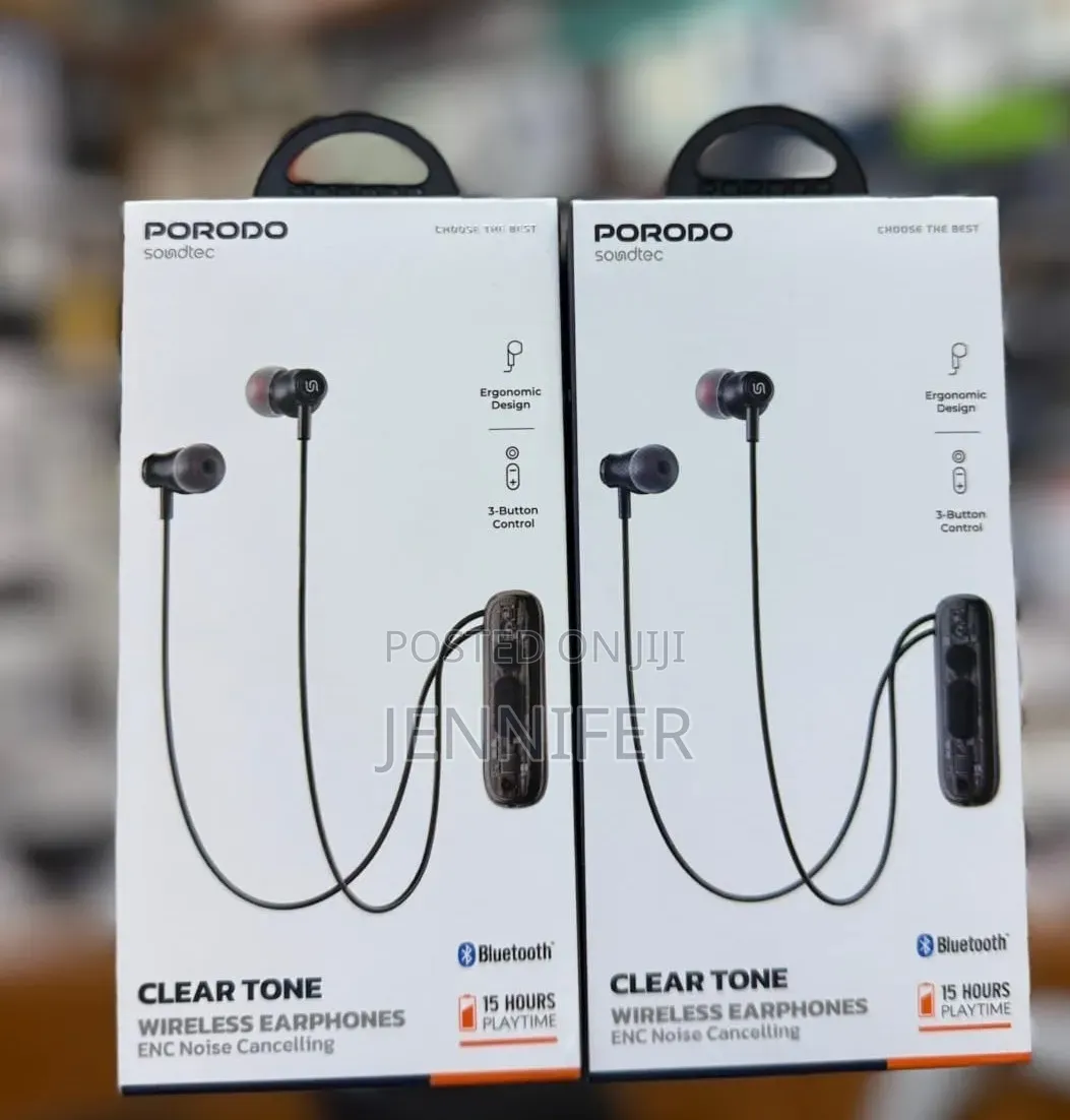 Porodo Soundtec Clear Tone Wireless Neckband Earphones