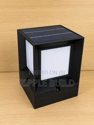 Modern Solar Garden Fence Post Light