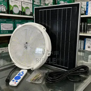 200w Solar Ceiling Light With Panel Remote Control Indoor Lighting