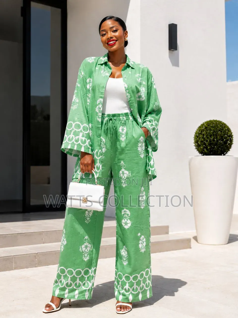 Women's Linen Two Piece Set