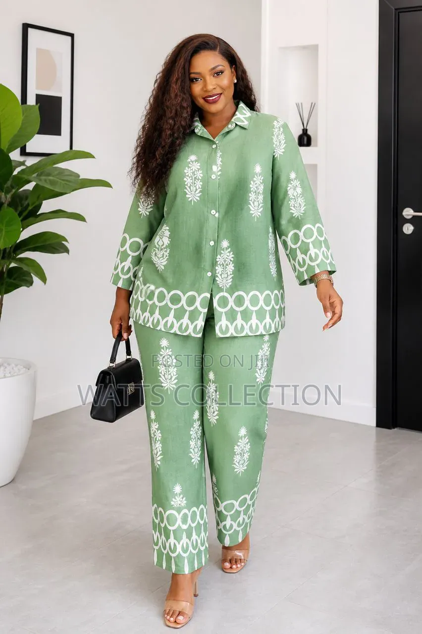 Women's Linen Two Piece Set
