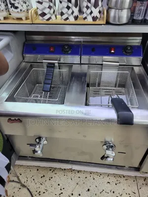 Stainless Steel Commercial Deepfryer Double With Tap 30l