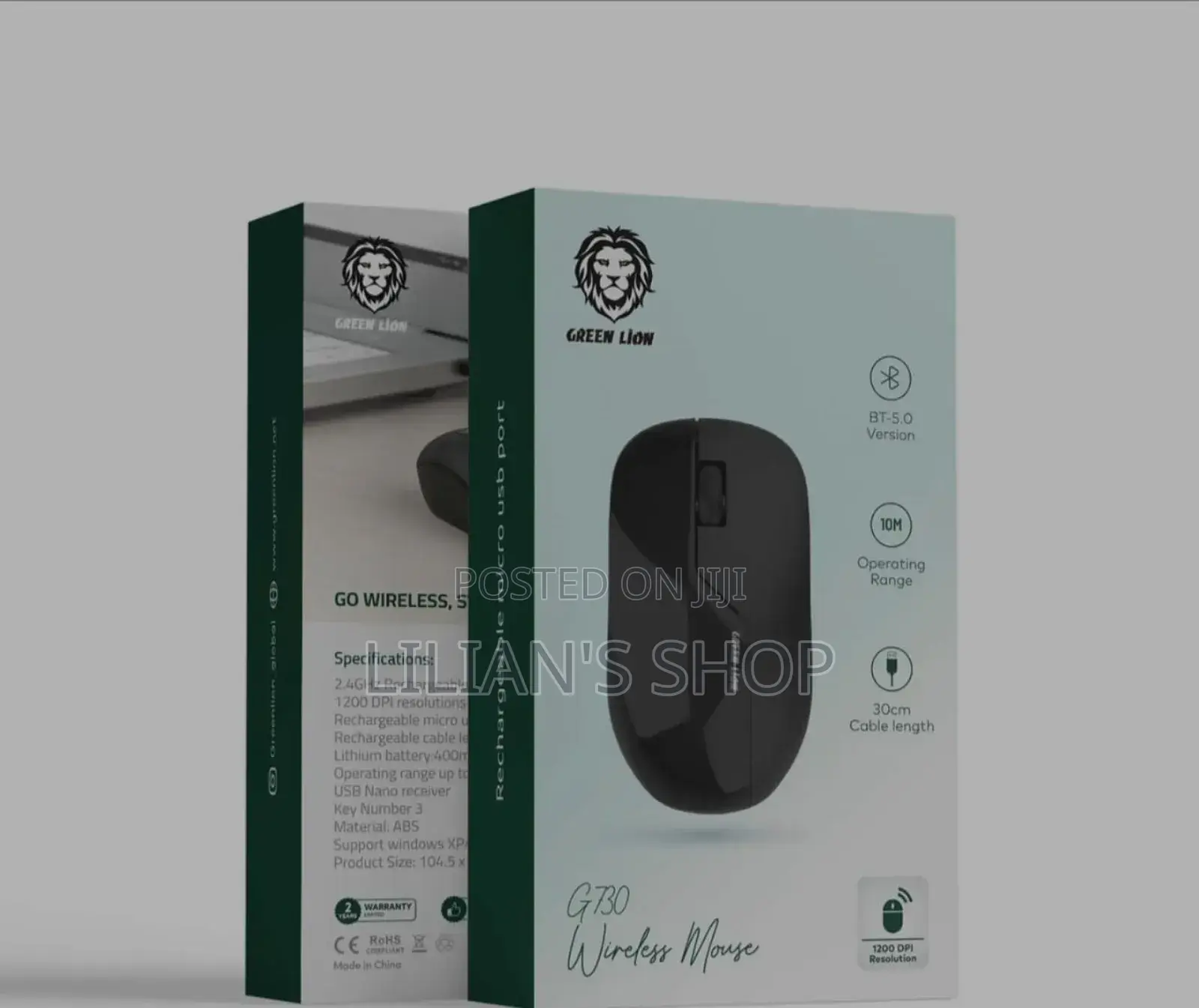 Green Lion G730 Black Wireless Mice