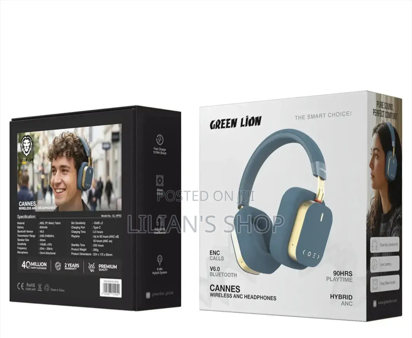 Green Lion Cannes Wireless Anc Headphones