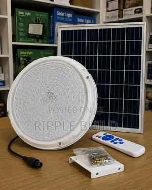 400w Solar Ceiling Light With Panel Remote Control for Homes Shops