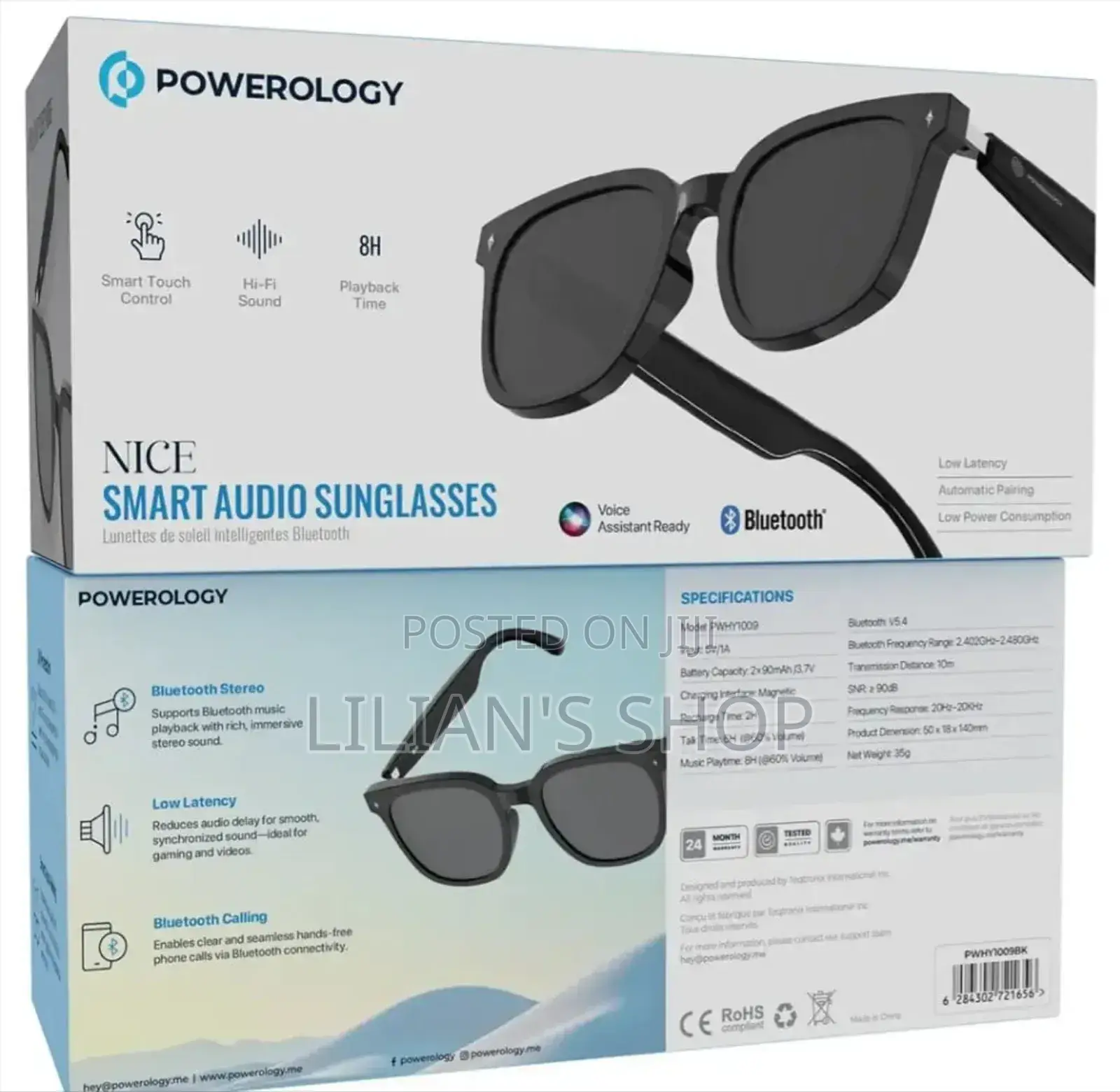 Powerology Nice Smart Audio Sunglasses