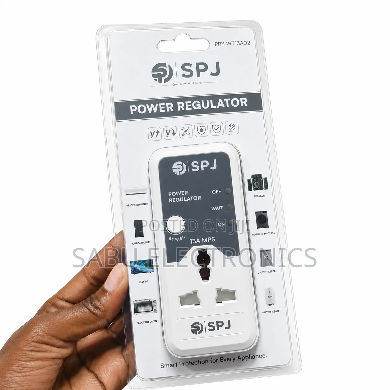 SPJ 13a Power Regulator –Voltage Protector for Tv Home Appliances