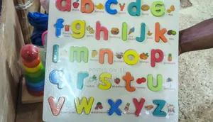 Colorful Wooden Alphabet Puzzle Board
