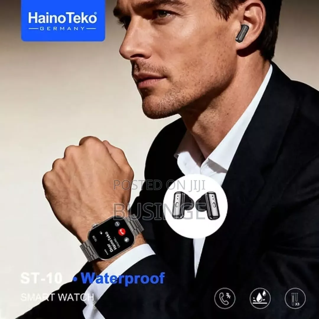 Haino Teko St-10 Waterproof Smart Watch Integrated With Earbuds