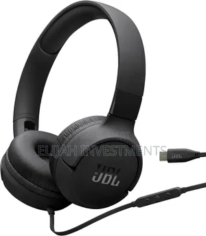 JBL Tune 520c Wired on-Ear Headphones in Black.