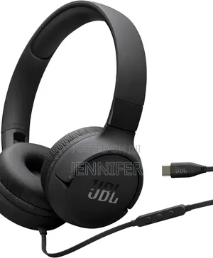 JBL Tune 520c Wired on-Ear Headphones in Black.
