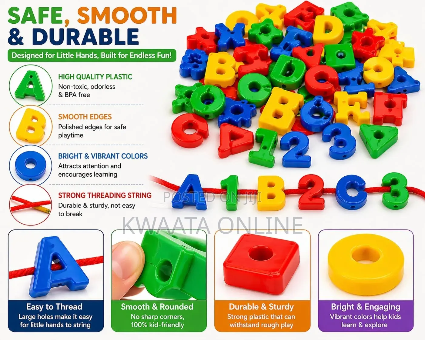 Alphabet Block Set For Homeschooling, Playgroups And Kindergarten