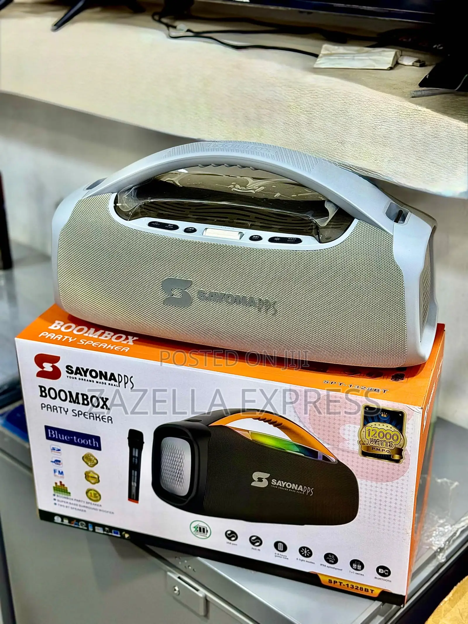 Sayona Boombox Party Speaker With Microphone 