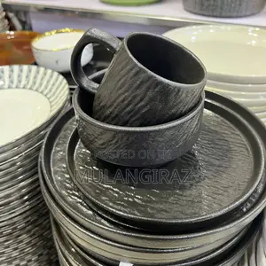 18 PCS Black Dinner Set