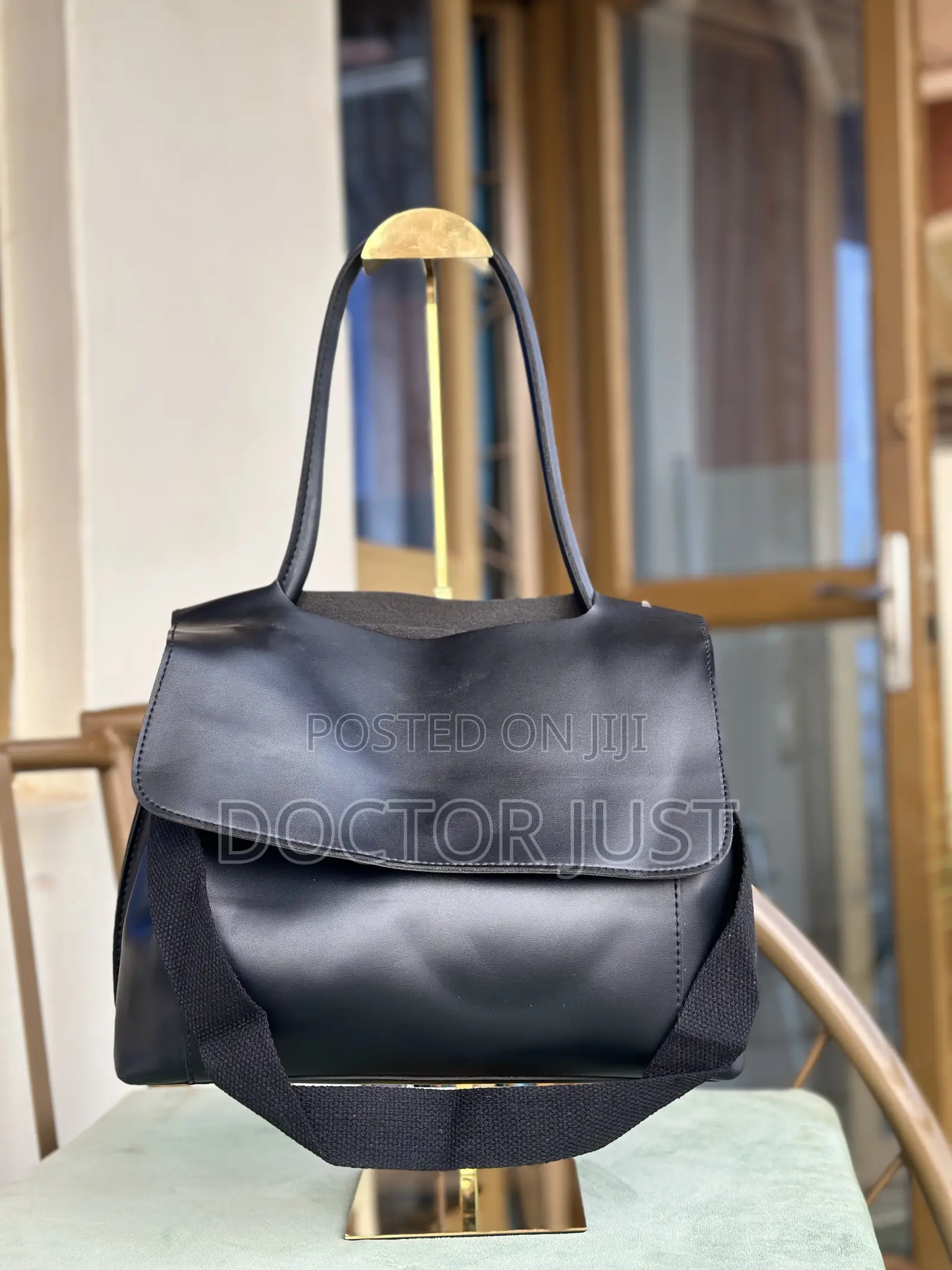 Black Pure Leather Workbag