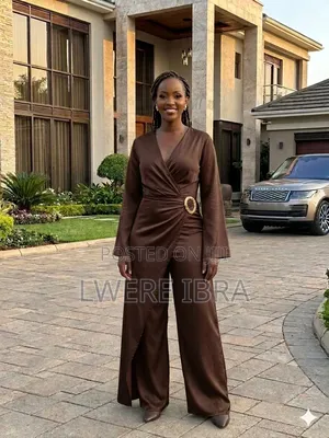 Brown Satin Jumpsuits for Ladies