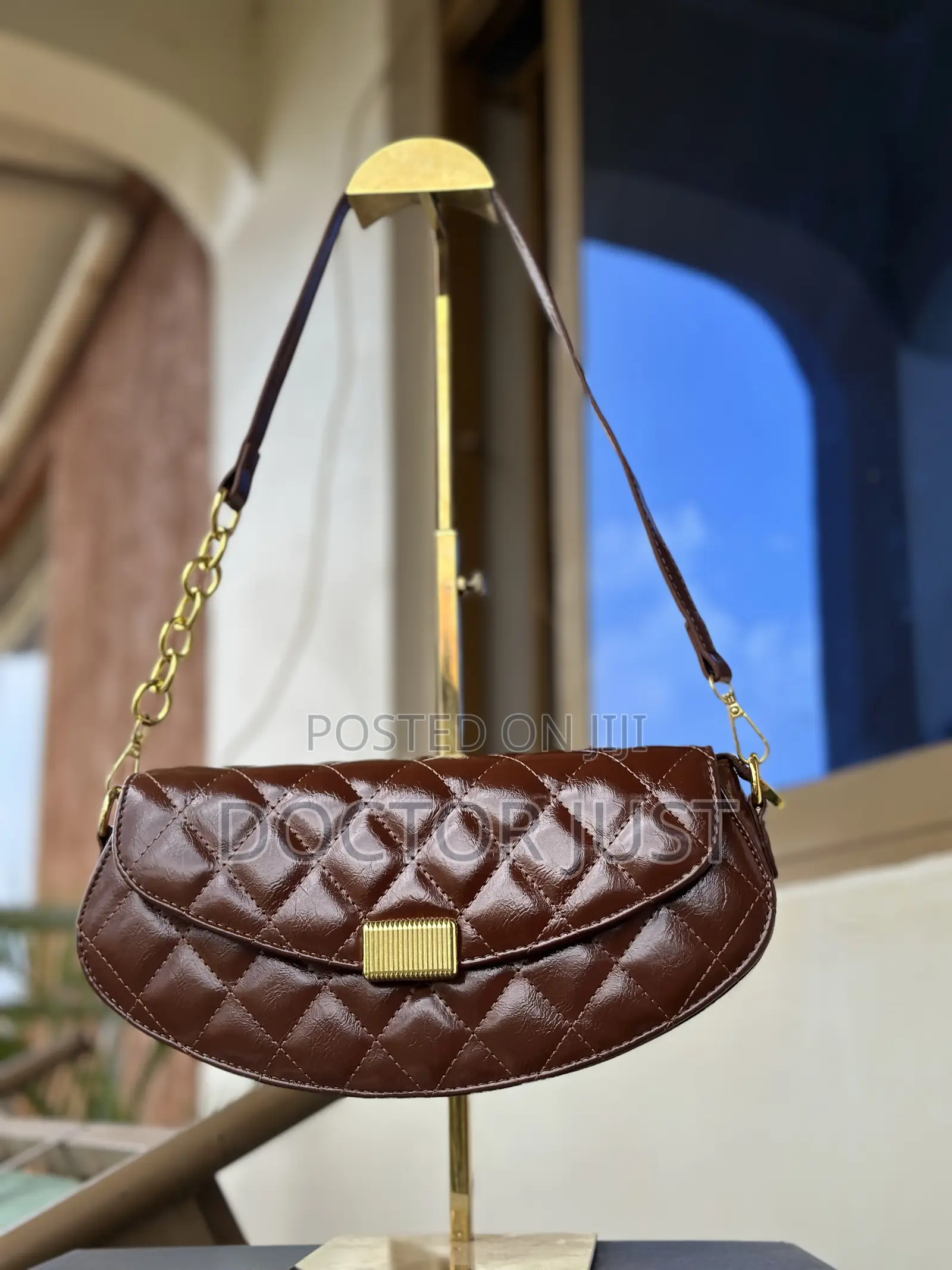 Wine-Red Shoulder Bag