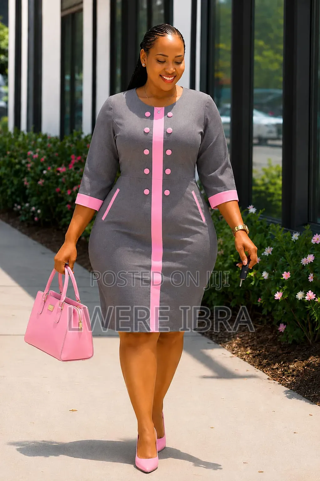Grey Office Dresses Size 46-54