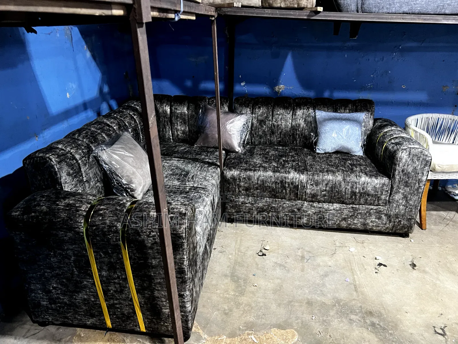 Stripted L Sofa