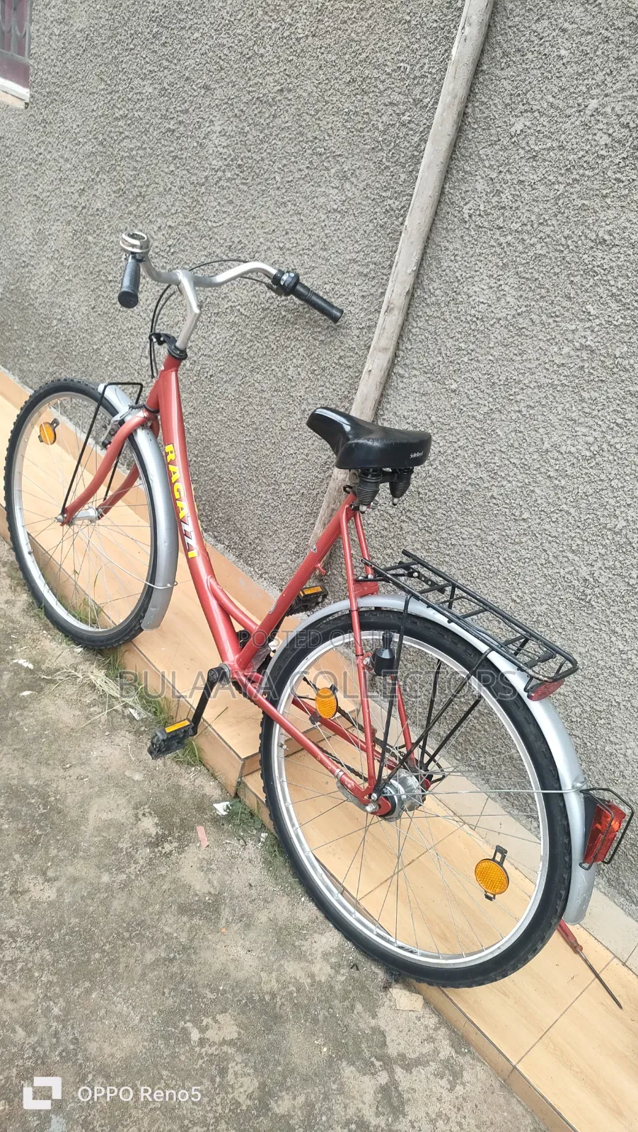 Gemany Used Red Ragazzi City Bike Features Rear Cargo Rack, 28 Inches.