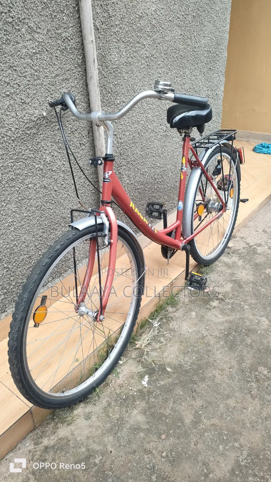 Gemany Used Red Ragazzi City Bike Features Rear Cargo Rack, 28 Inches.