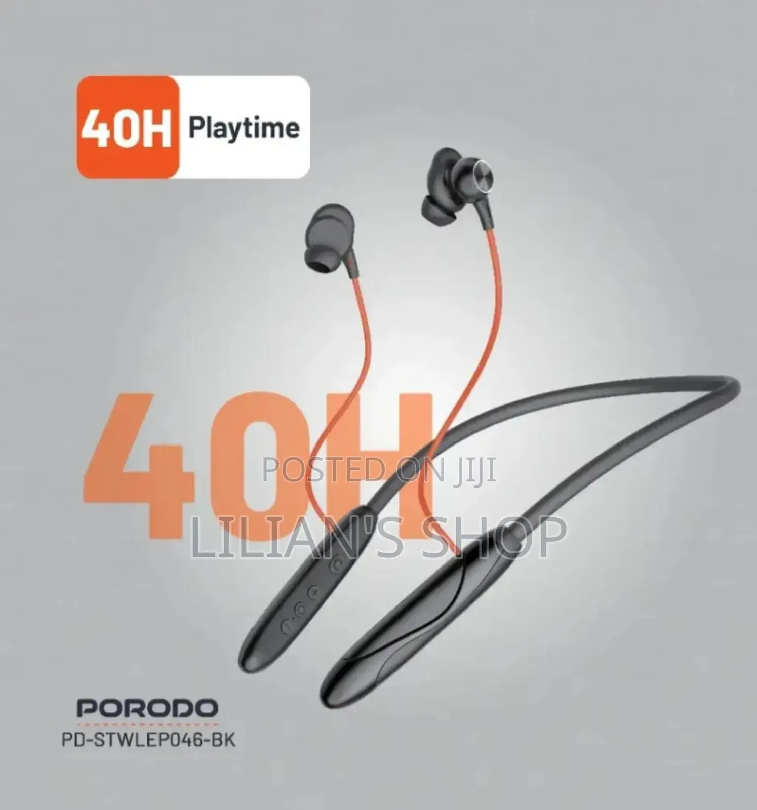 Porodo Soundtec Echo Flex Magnetic Buds Wireless Neckband Earphones