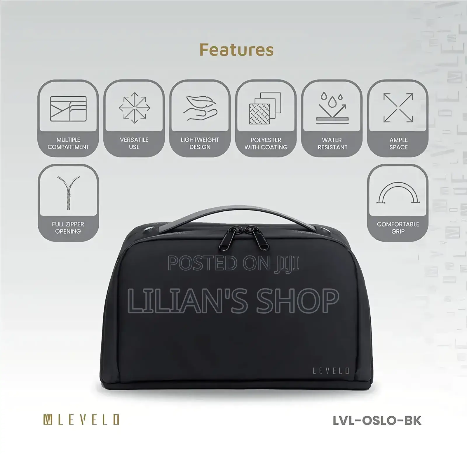 Levelo Oslo Pouch Toiletry Bag