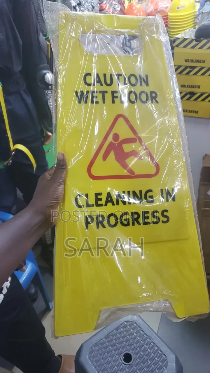 Yellow Plastic A-frame Sign