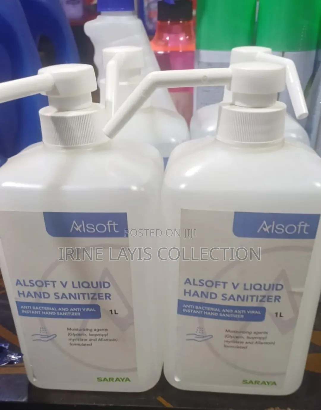 -Liter Bottle of Saraya Alsoft v Liquid Hand Sanitizer.