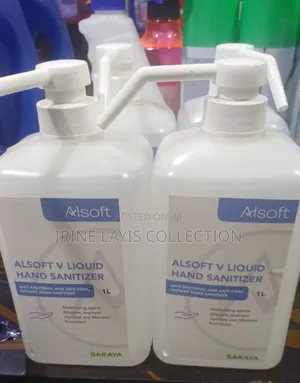 -Liter Bottle of Saraya Alsoft v Liquid Hand Sanitizer.